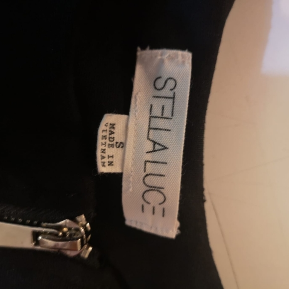 Stella Luce, S, Black High Slit, Zip Up Dress - Picture 2 of 3